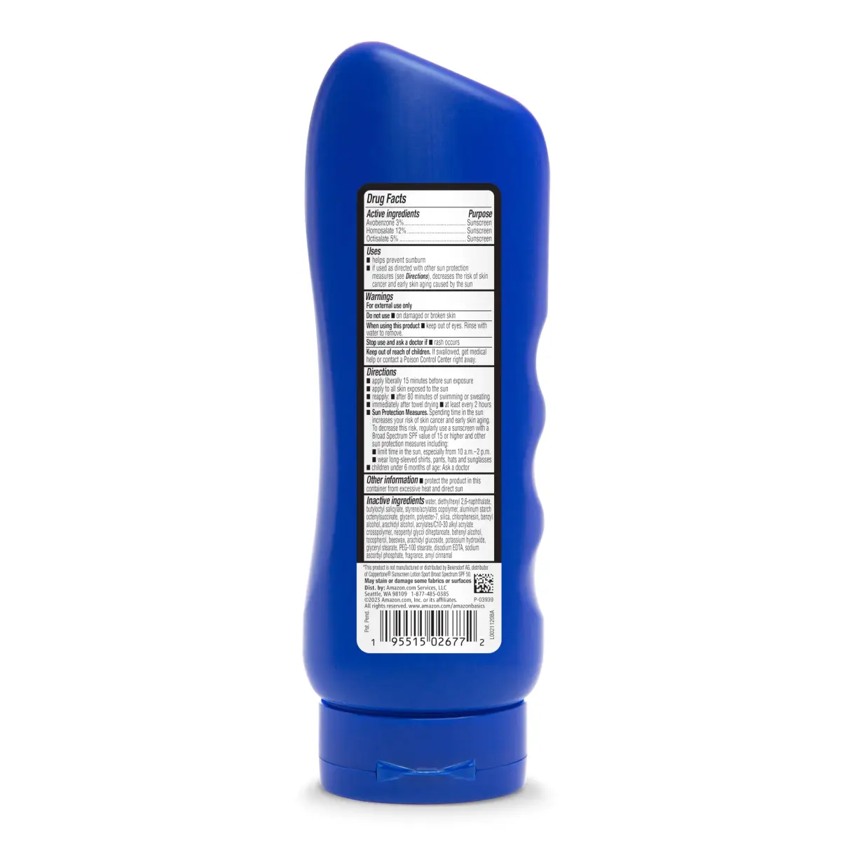 Solimo Sport Sunscreen Lotion SPF 50, 237ml (8 Fl Oz) | Broad Spectrum UVA/UVB Protection - view 3