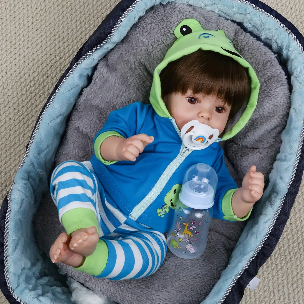 CHAREX Lifelike Reborn Baby Doll Lucas 18 Inch Realistic Toddler Boy | ASTM F963 & EN71 Certified - view 4