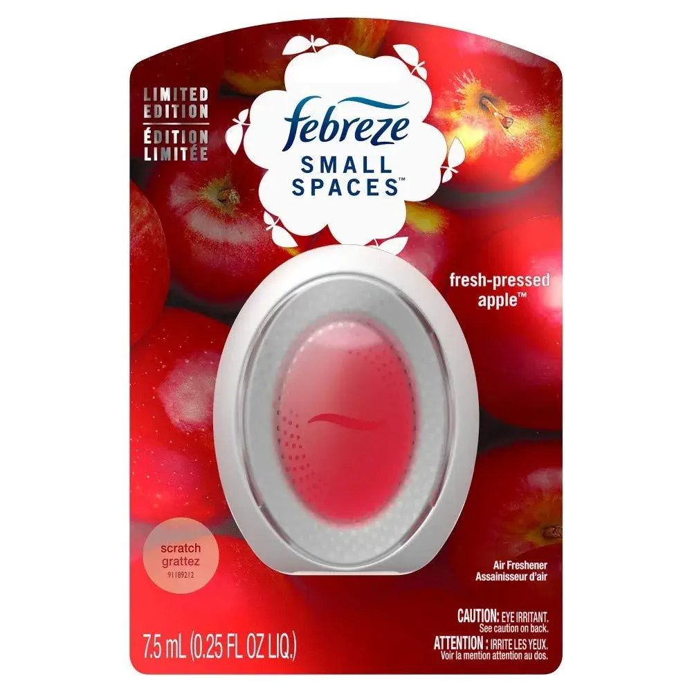 Febreze Small Spaces Air Freshener, Fresh Pressed Apple Scent, 0.07 L (0.25 Fl Oz) | Concentrated Formula for Odor Control - main product image