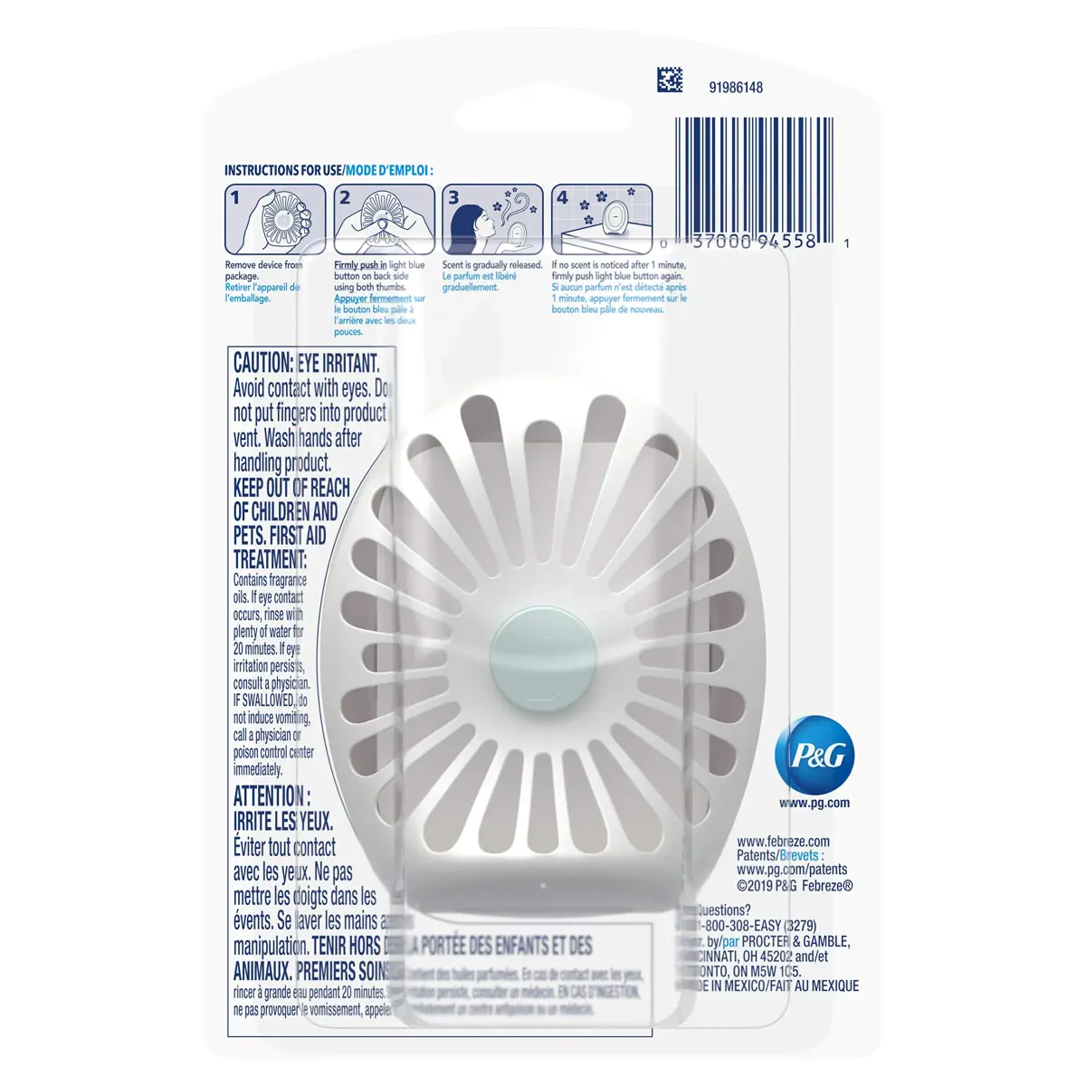 Febreze Small Spaces Air Freshener, Fresh Pressed Apple Scent, 0.07 L (0.25 Fl Oz) | Concentrated Formula for Odor Control - view 2