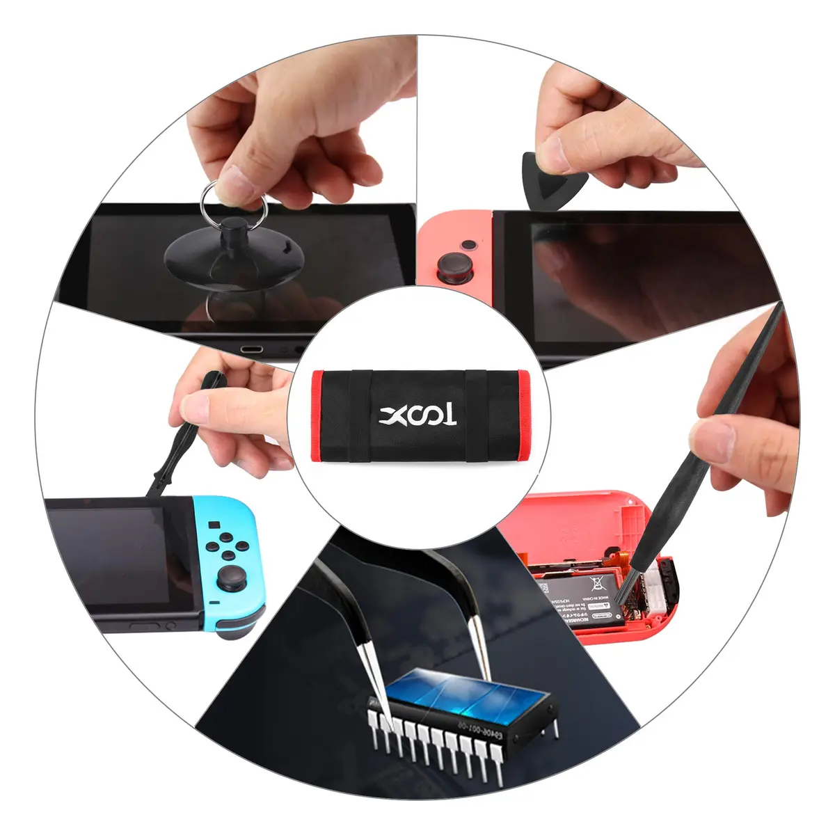 XOOL 17-in-1 Gamebit & Tri-Wing Screwdriver Repair Tool Kit, Compatible with Nintendo Switch & Joy-Con, Game Boy, NES SNES, Wii DS GBA, 3.8mm & 4.5mm Gamebit, for Xbox & PlayStation Consoles - view 8