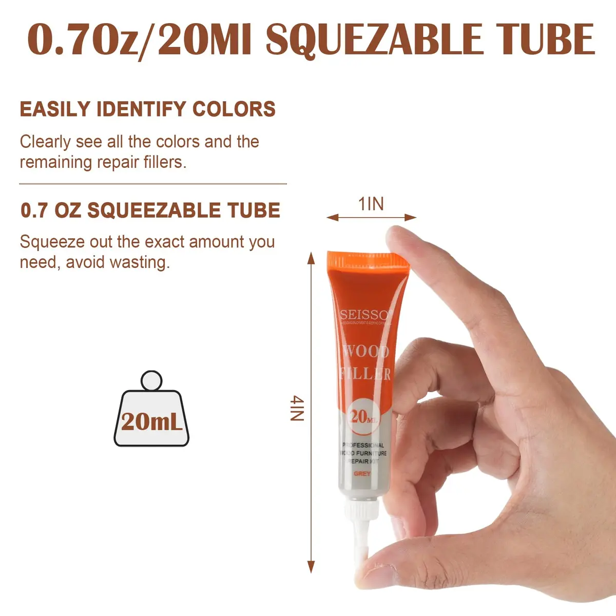 SEISSO 12 Colors Furniture Wood Floor Repair Kit | Scratch Cover & Filler for Wood Surfaces - view 7