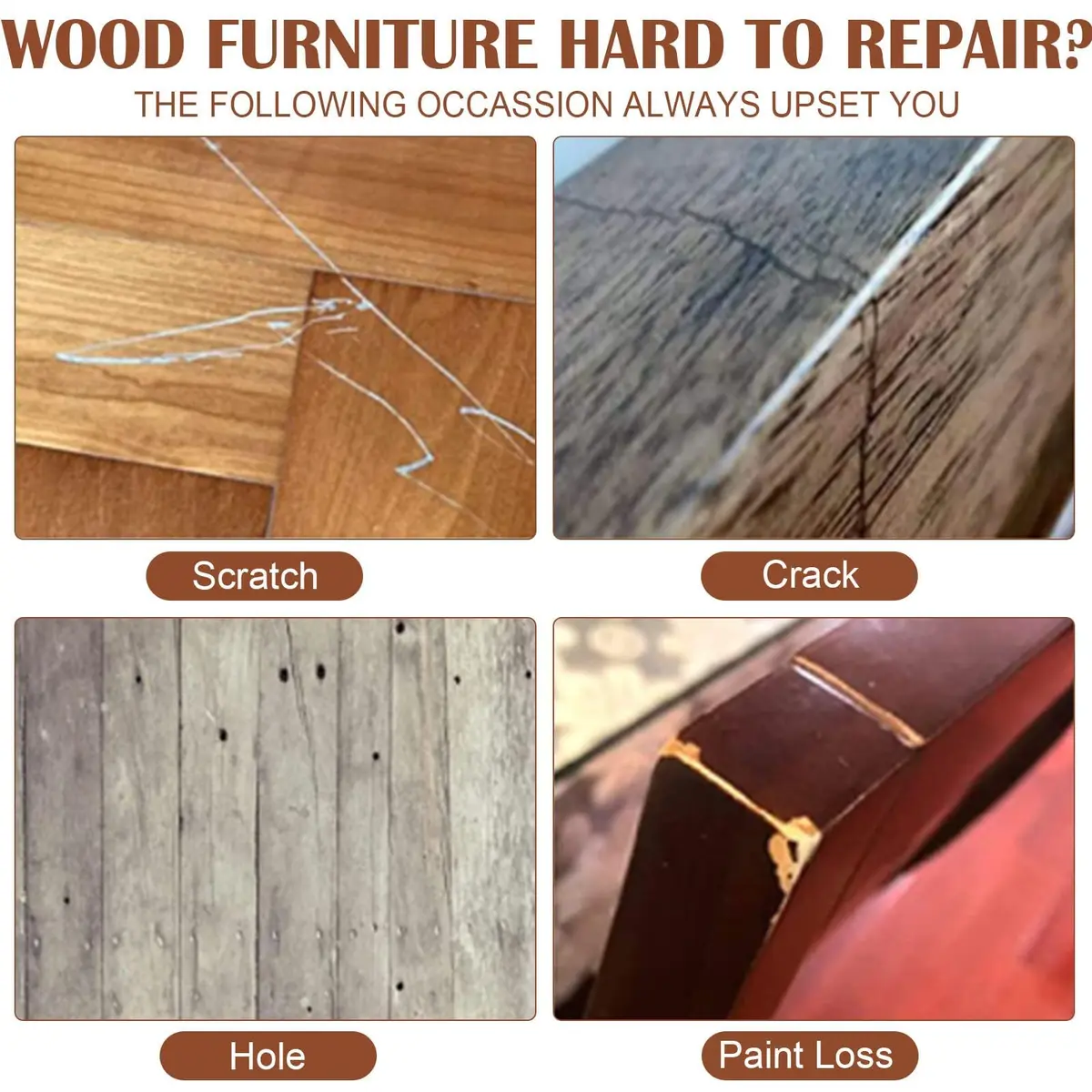 SEISSO 12 Colors Furniture Wood Floor Repair Kit | Scratch Cover & Filler for Wood Surfaces - view 9