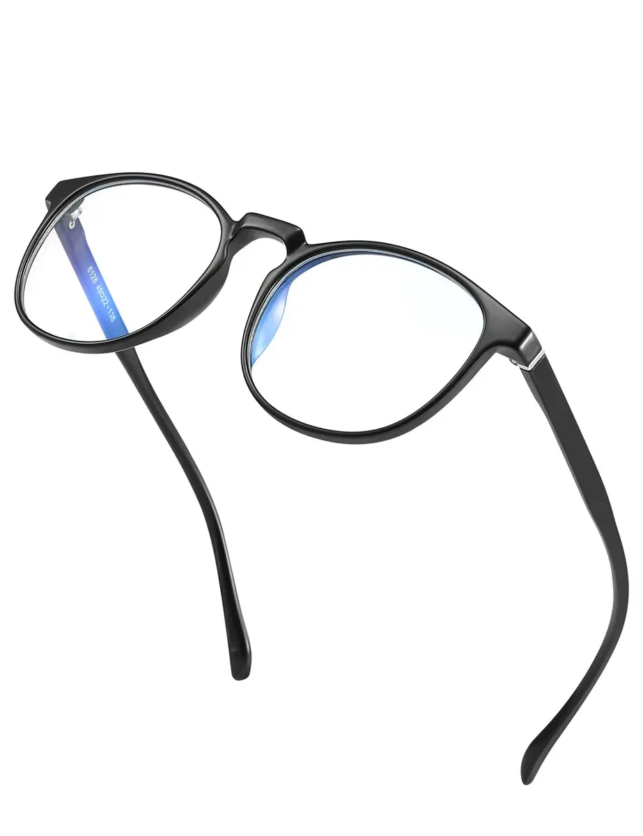 CNLO Blue Light Blocking Glasses, Computer Glasses, Anti Eyestrain, Lightweight TR90 Frame Eyeglasses, Unisex Adult, Black | Blocks Harmful Blue Light - main product image
