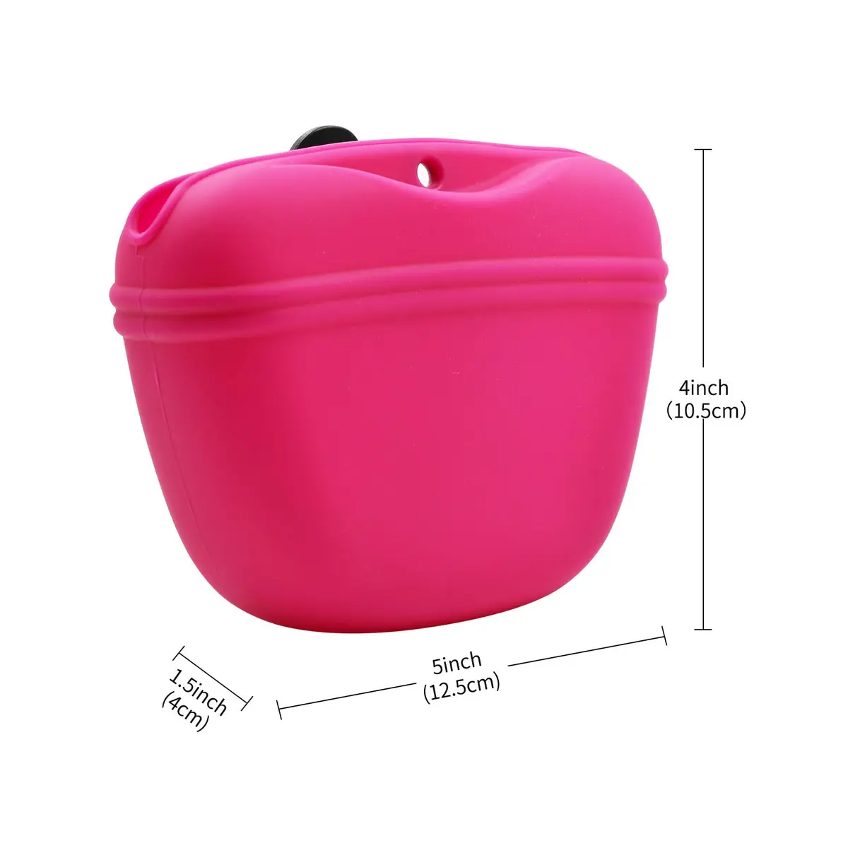AUDWUD Silicone Dog Treat Pouch with Clicker & Magnetic Closure | Portable Training Container for Dogs - view 5