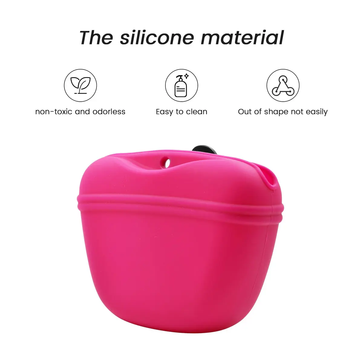 AUDWUD Silicone Dog Treat Pouch with Clicker & Magnetic Closure | Portable Training Container for Dogs - view 2