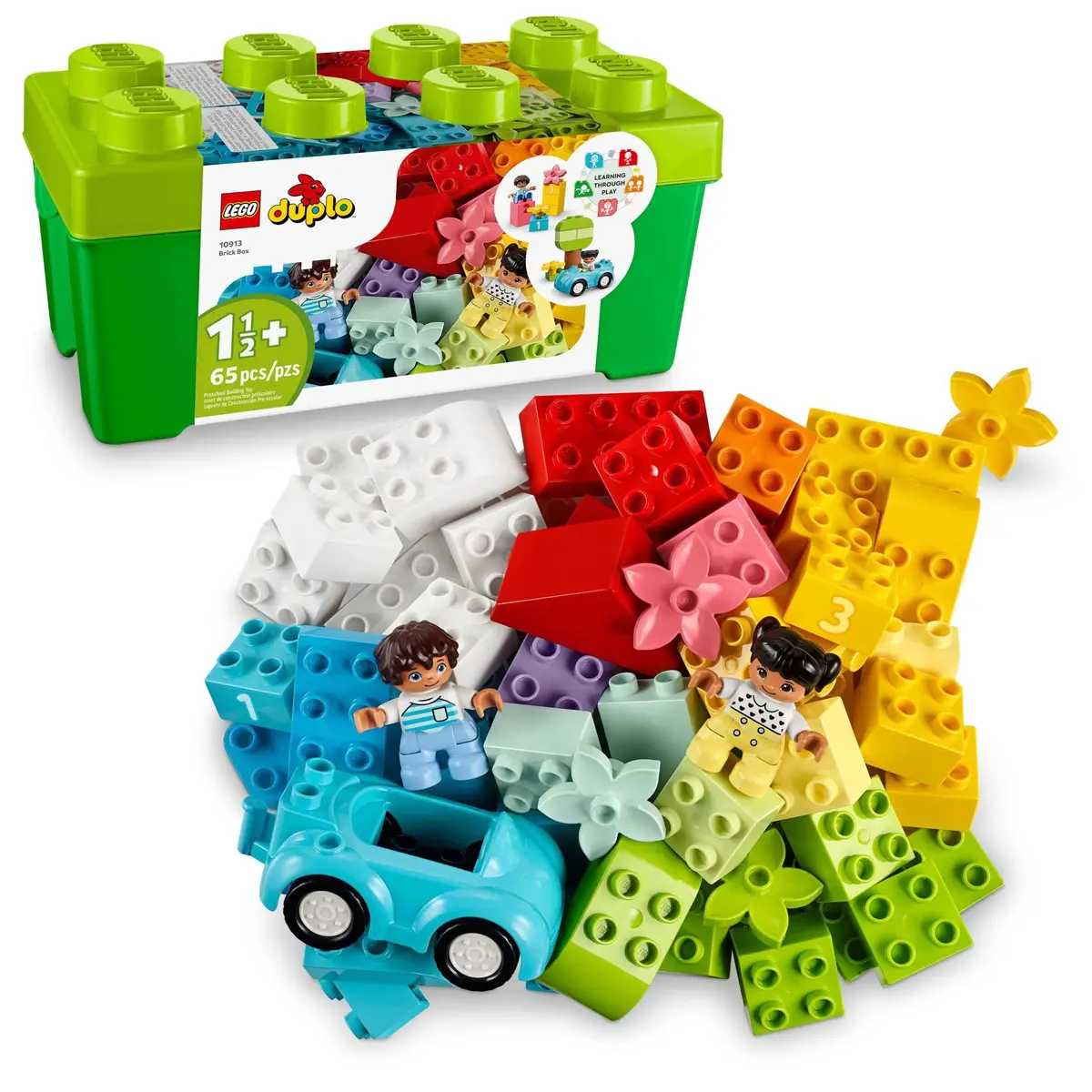 LEGO DUPLO Classic Brick Box 10913 (65 Pieces, Multicolor) | Educational Toy Building Blocks for Ages 18 Months+ - main product image