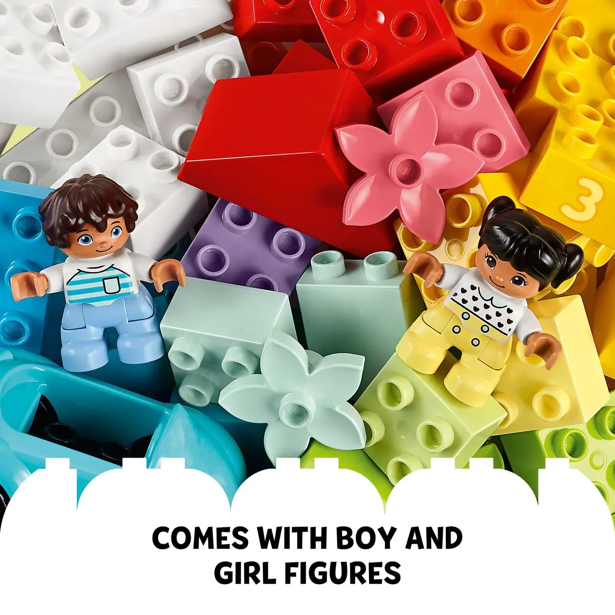 LEGO DUPLO Classic Brick Box 10913 (65 Pieces, Multicolor) | Educational Toy Building Blocks for Ages 18 Months+ - view 7