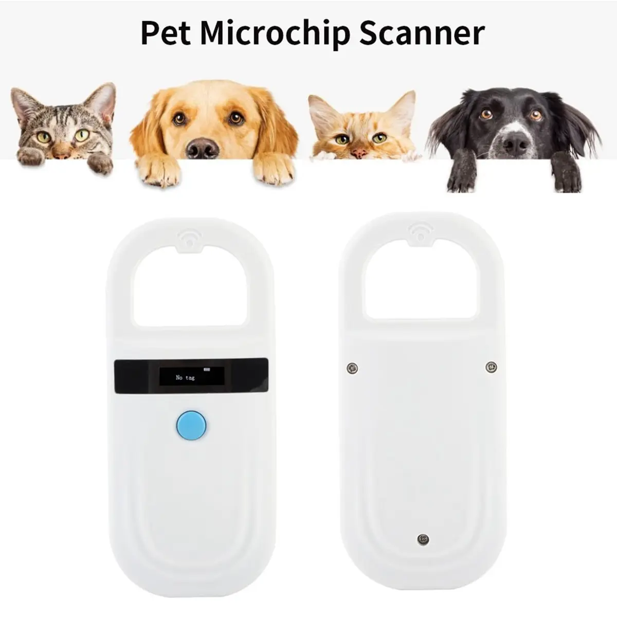 ASHATA Pet Microchip Scanner Rechargeable Animal Chip ID Support FDX B ISO11784 / 11785 OLED Display - view 2