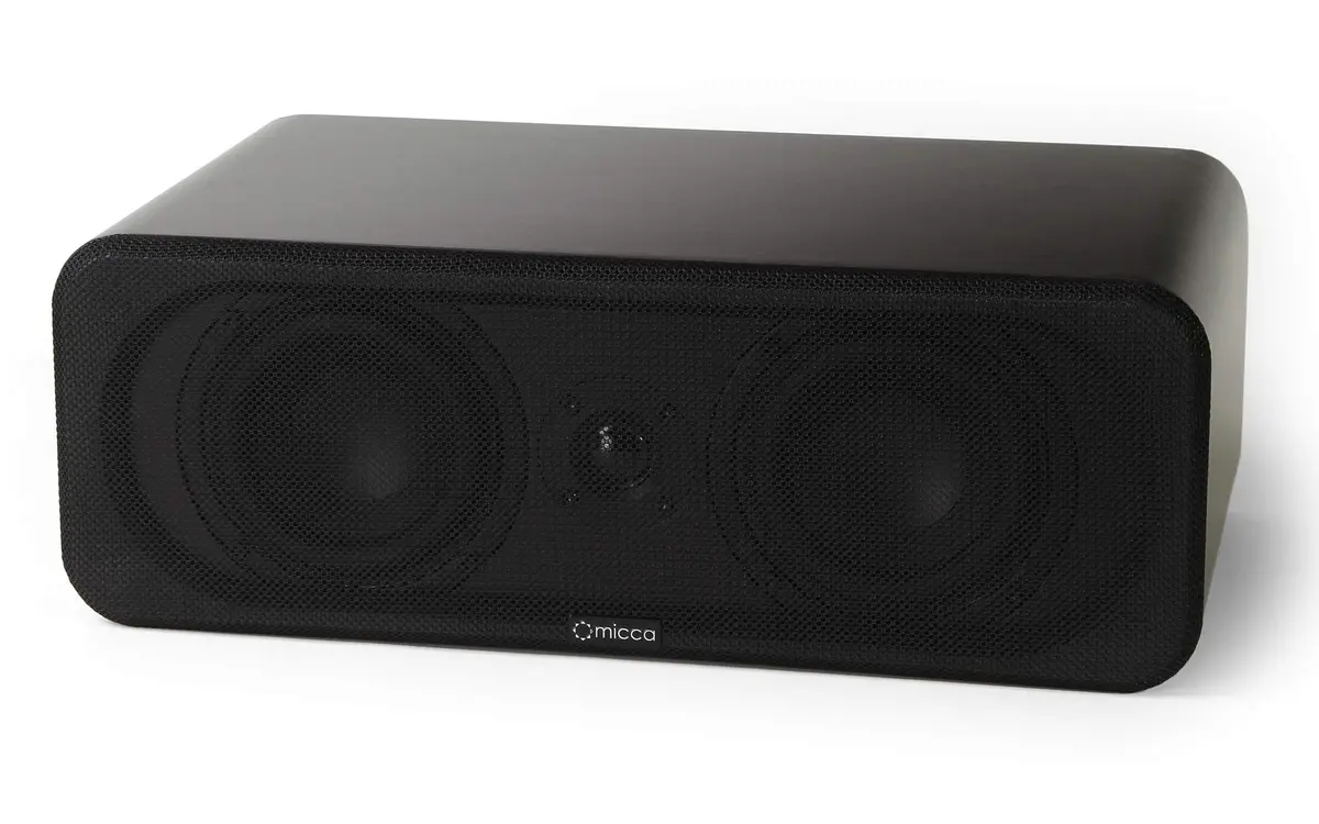 Micca RB42-C Reference 2-Way Passive Center Channel Speaker, Walnut | Robust Bass & Clear Dialog - main product image