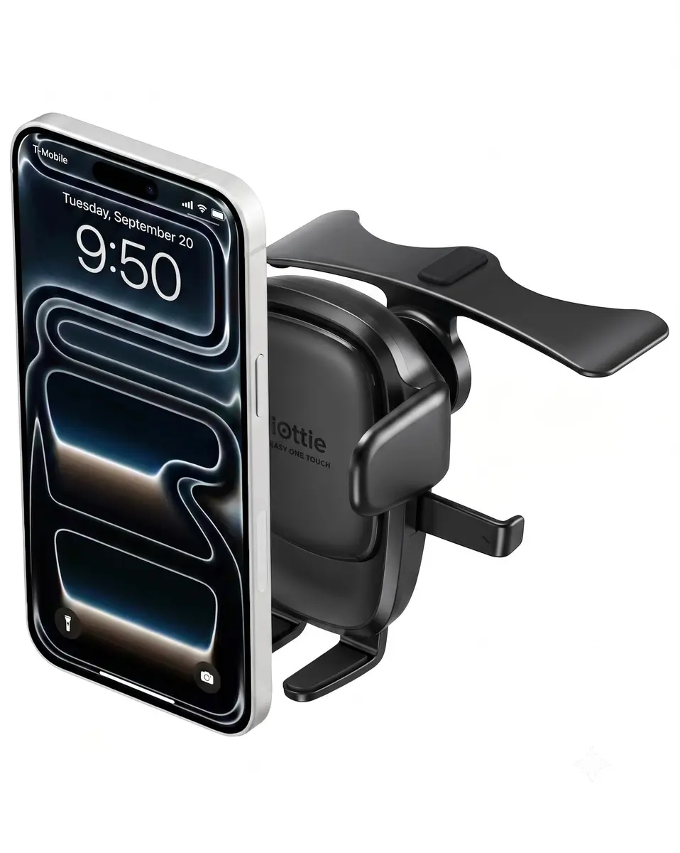 iOttie Easy One Touch Advanced CD Slot Car Phone Mount | Universal Smartphone Holder for iPhone, Samsung, LG, Google Pixel (Black) - main product image