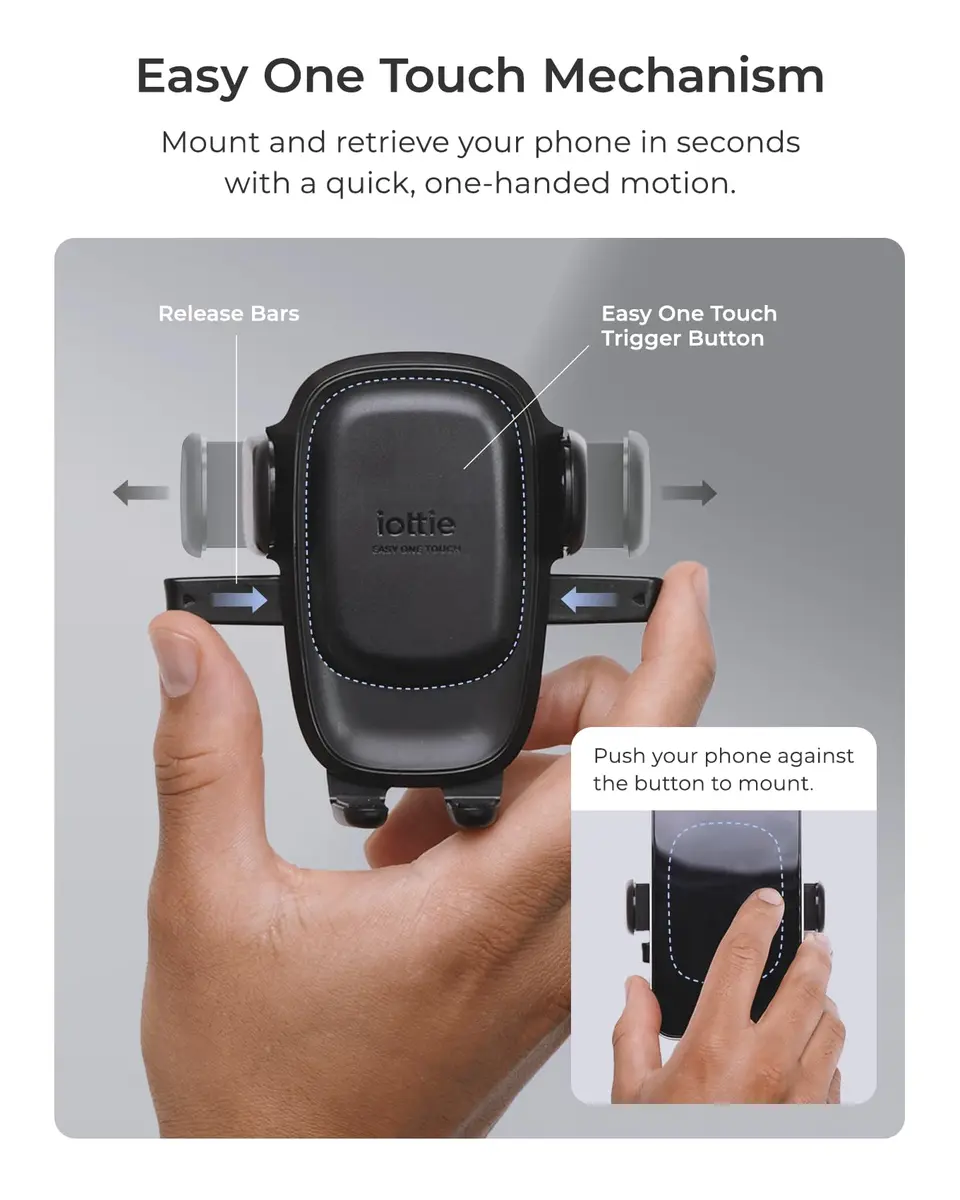 iOttie Easy One Touch Advanced CD Slot Car Phone Mount | Universal Smartphone Holder for iPhone, Samsung, LG, Google Pixel (Black) - view 2