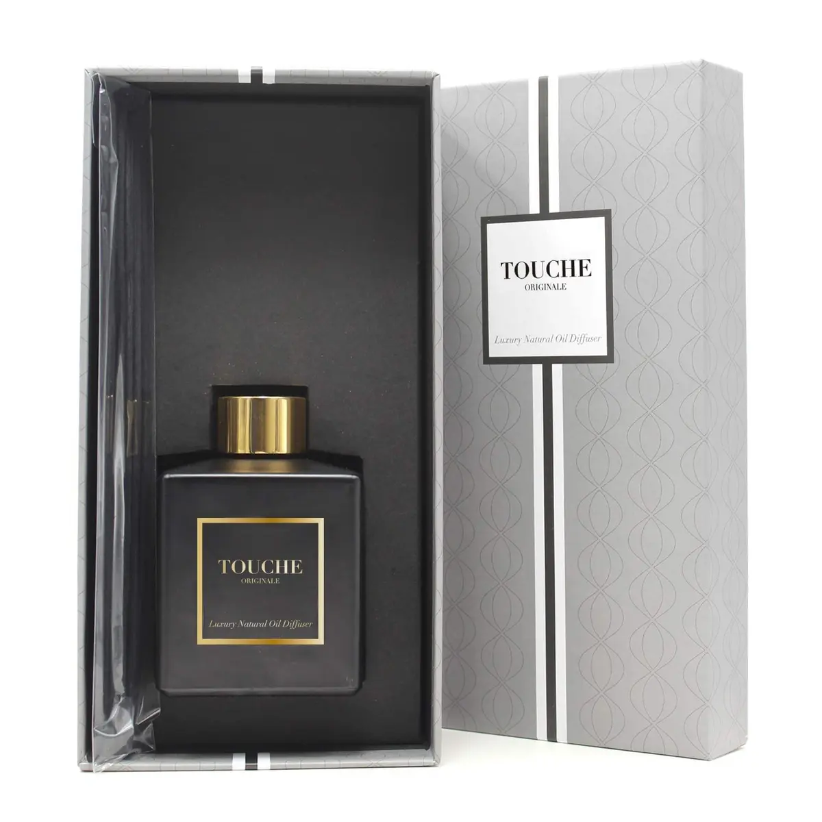TOUCHE ORIGINALE Natural Reed Diffuser 120ml | Long Lasting Sandalwood & Jasmine Aroma - view 9