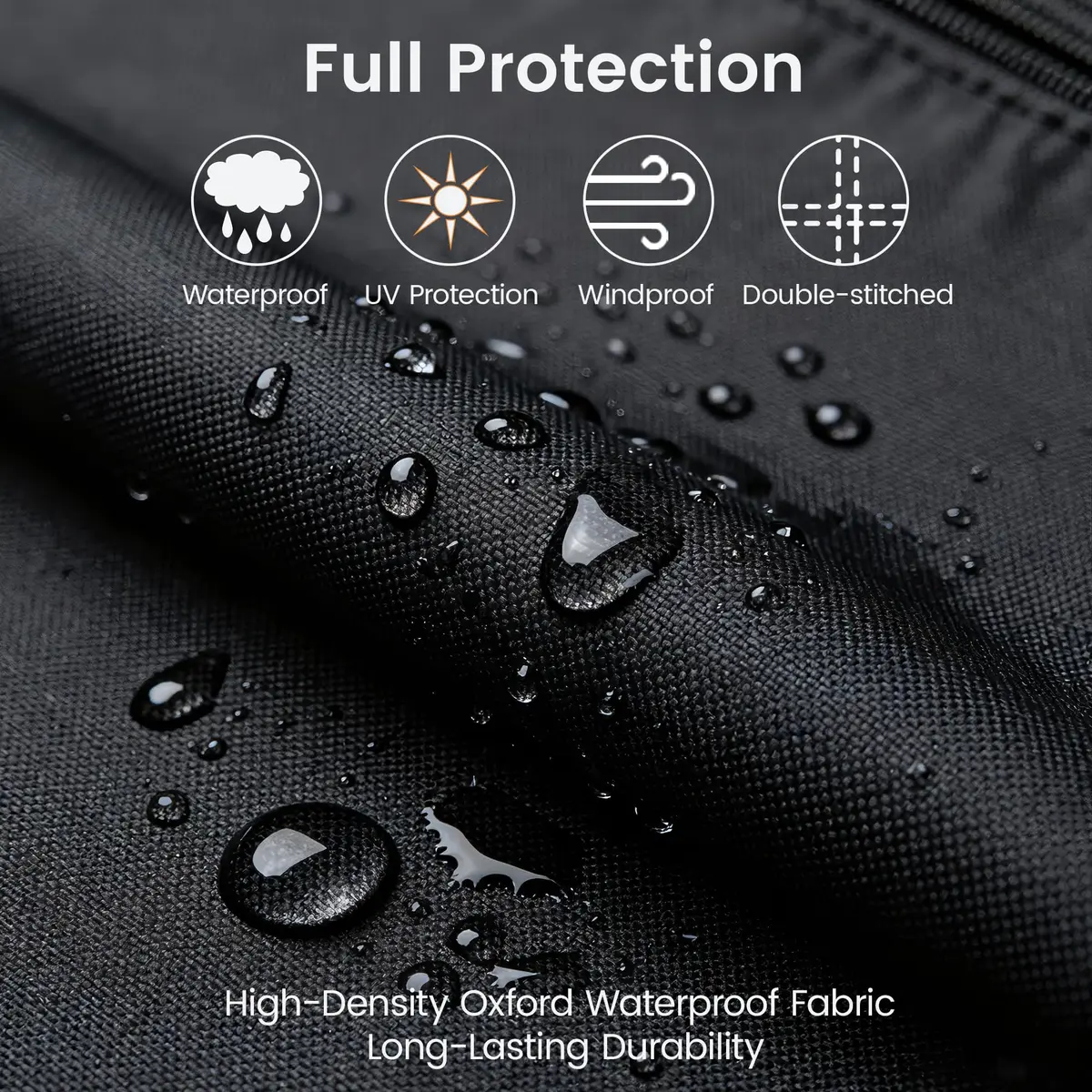 MaWGcowerd Folding Treadmill Cover Black 117cm (46" L x 38" W x 66" H) | Protects Fitness Machines from Dust, Water, and UV Rays - view 3