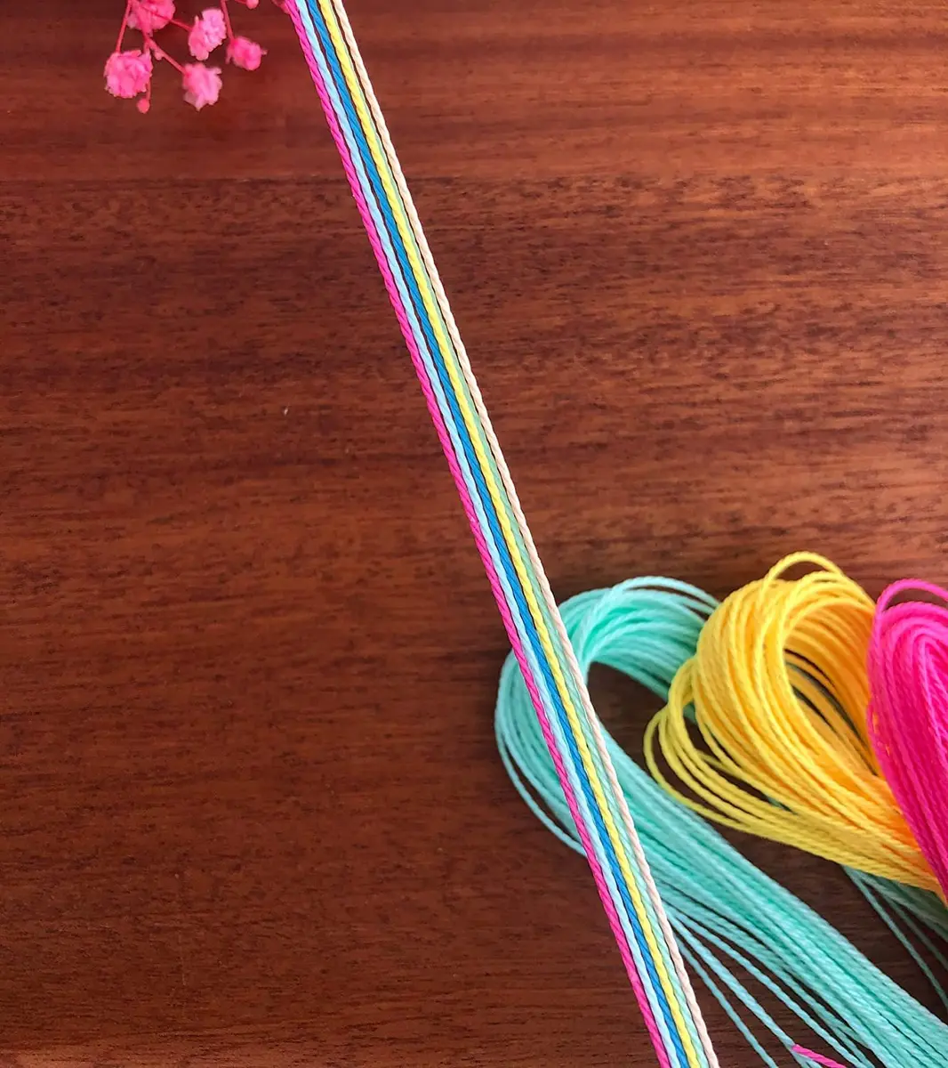 Phinicco Waxed Polyester Cord 40 Colors 400m | Waterproof Jewelry String for Bracelets & Jewelry Making - view 7