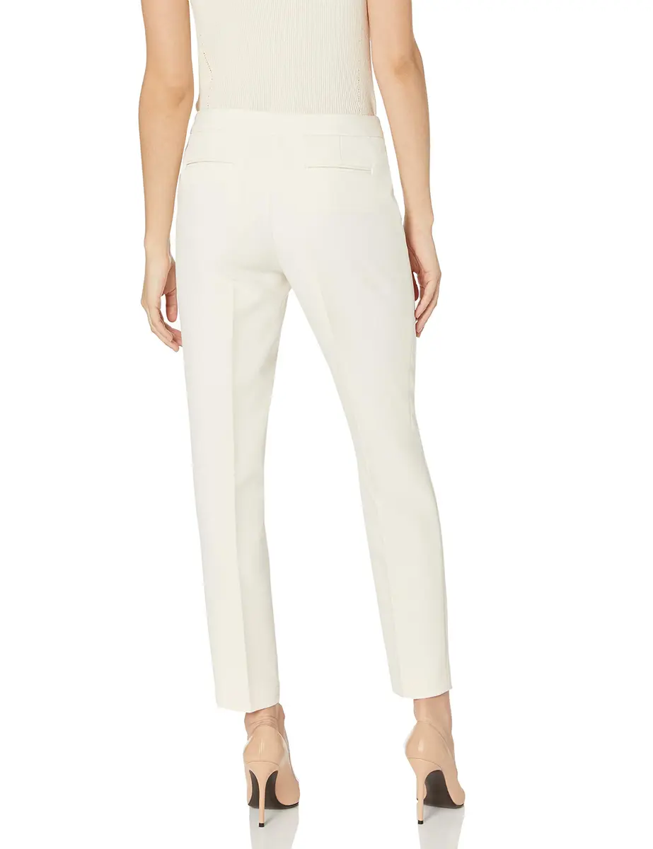 Anne Klein Women's Bowie Pant, White, Size 16 | Mid Rise Straight Leg Style - view 2