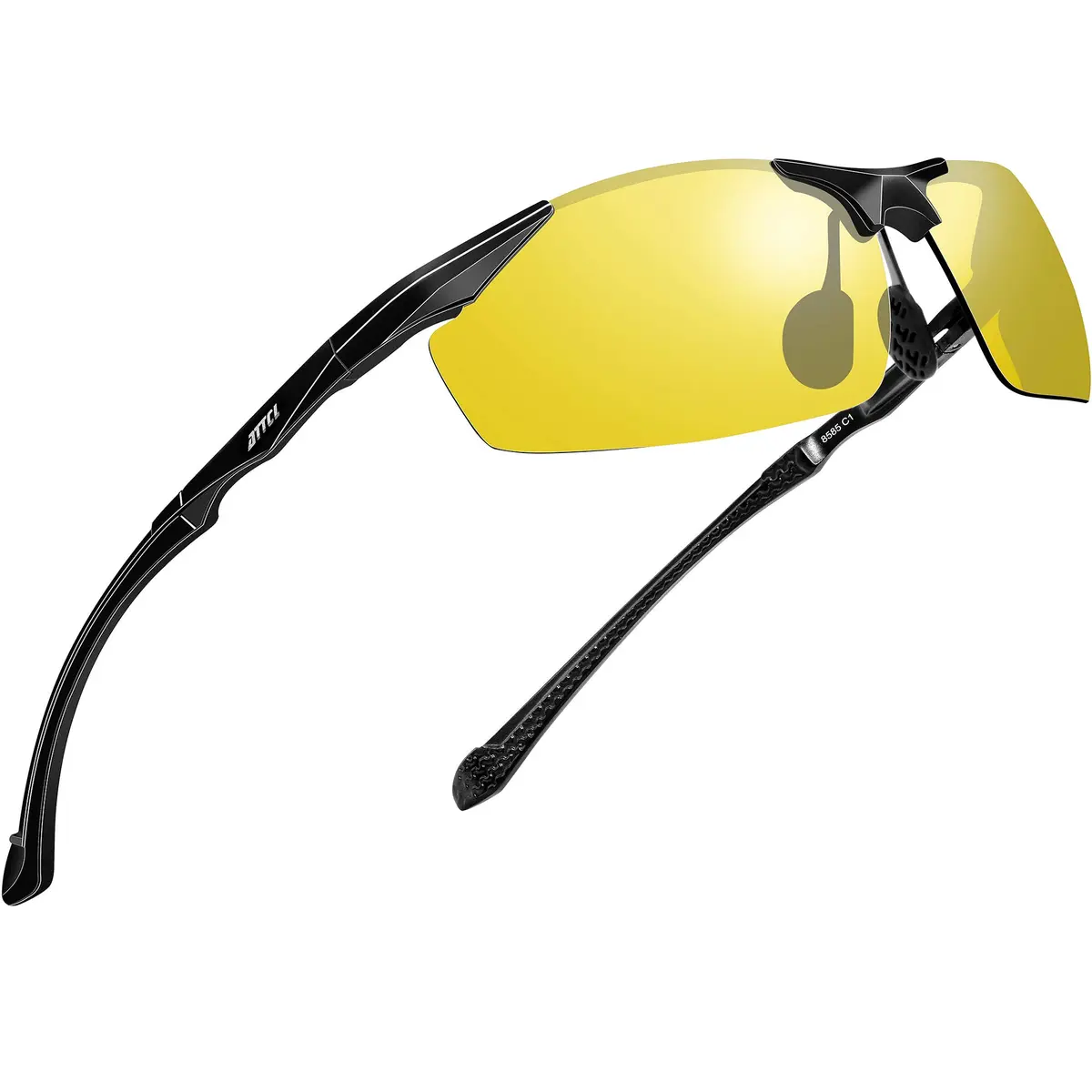 ATTCL Night Driving Glasses for Men Al-Mg Metal Frame Ultra Light | Night Vision, Anti-Glare, UV400 - main product image