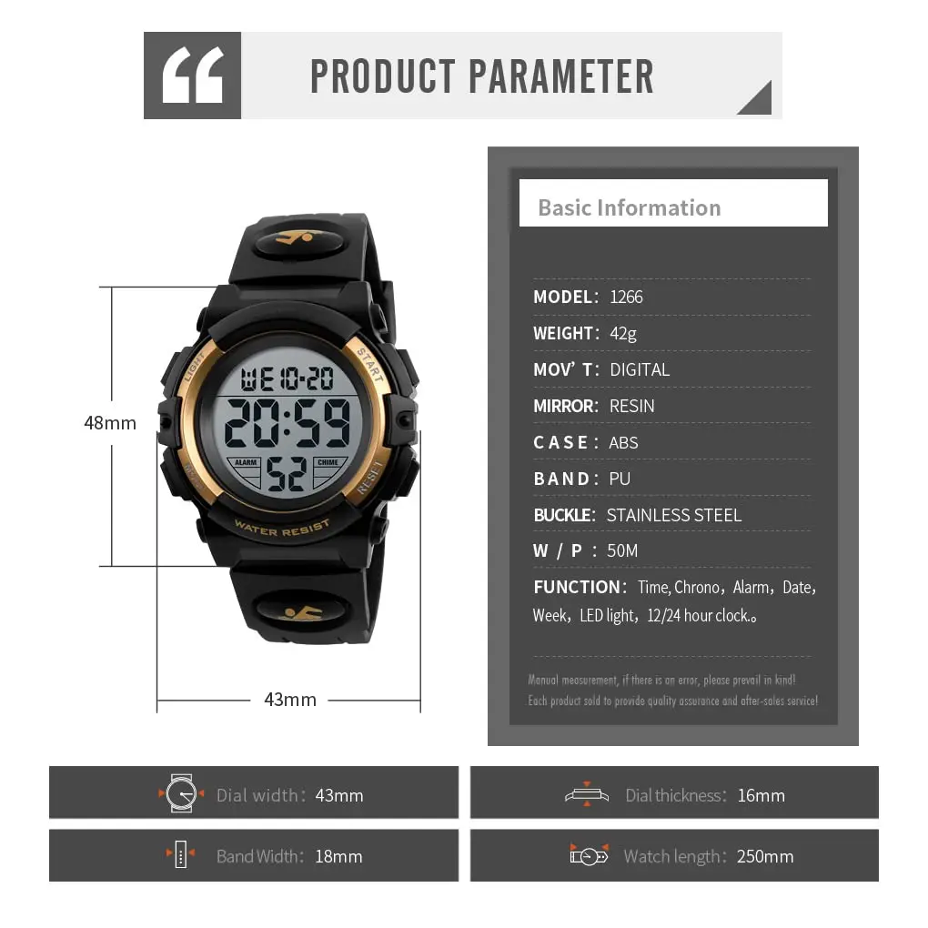 Dayllon Kids Digital Watch Boys Outdoor Sports 50M Waterproof 12/24H Alarm Calendar for Ages 3-15 | Gift - view 4