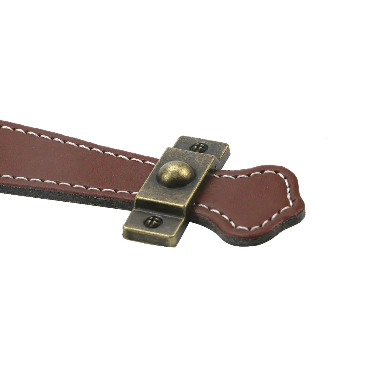 MY MIRONEY Set of 4 Brown Surface Leather Handles, 5 Inch (128mm) | Durable Cabinet & Drawer Pulls - view 5