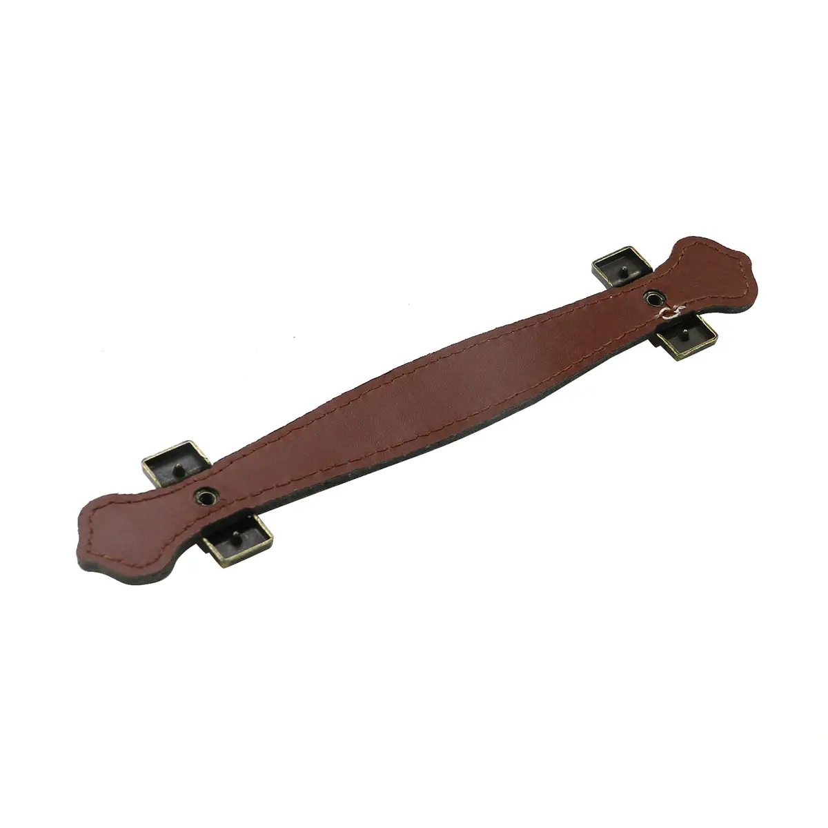 MY MIRONEY Set of 4 Brown Surface Leather Handles, 5 Inch (128mm) | Durable Cabinet & Drawer Pulls - view 4