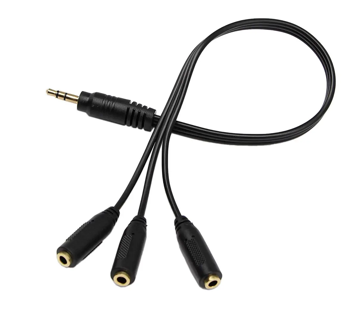 Qaoquda 3.5mm Stereo Audio Splitter Cable 1FT Gold Plated | 3-Output AUX Splitter for Headphones & Devices - view 8