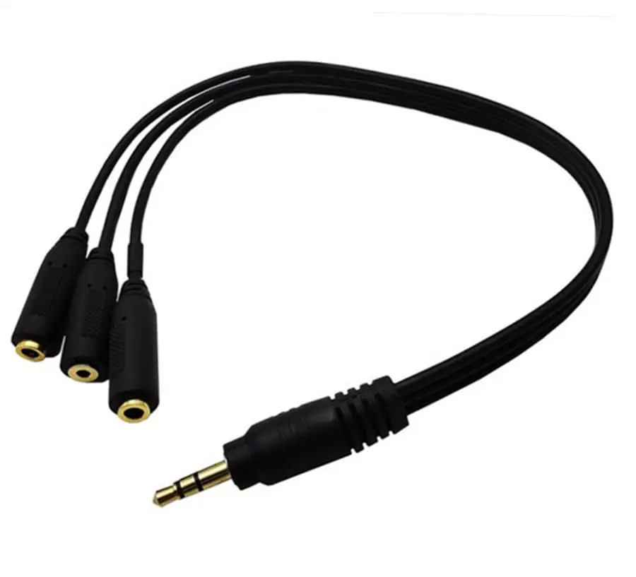 Qaoquda 3.5mm Stereo Audio Splitter Cable 1FT Gold Plated | 3-Output AUX Splitter for Headphones & Devices - view 2
