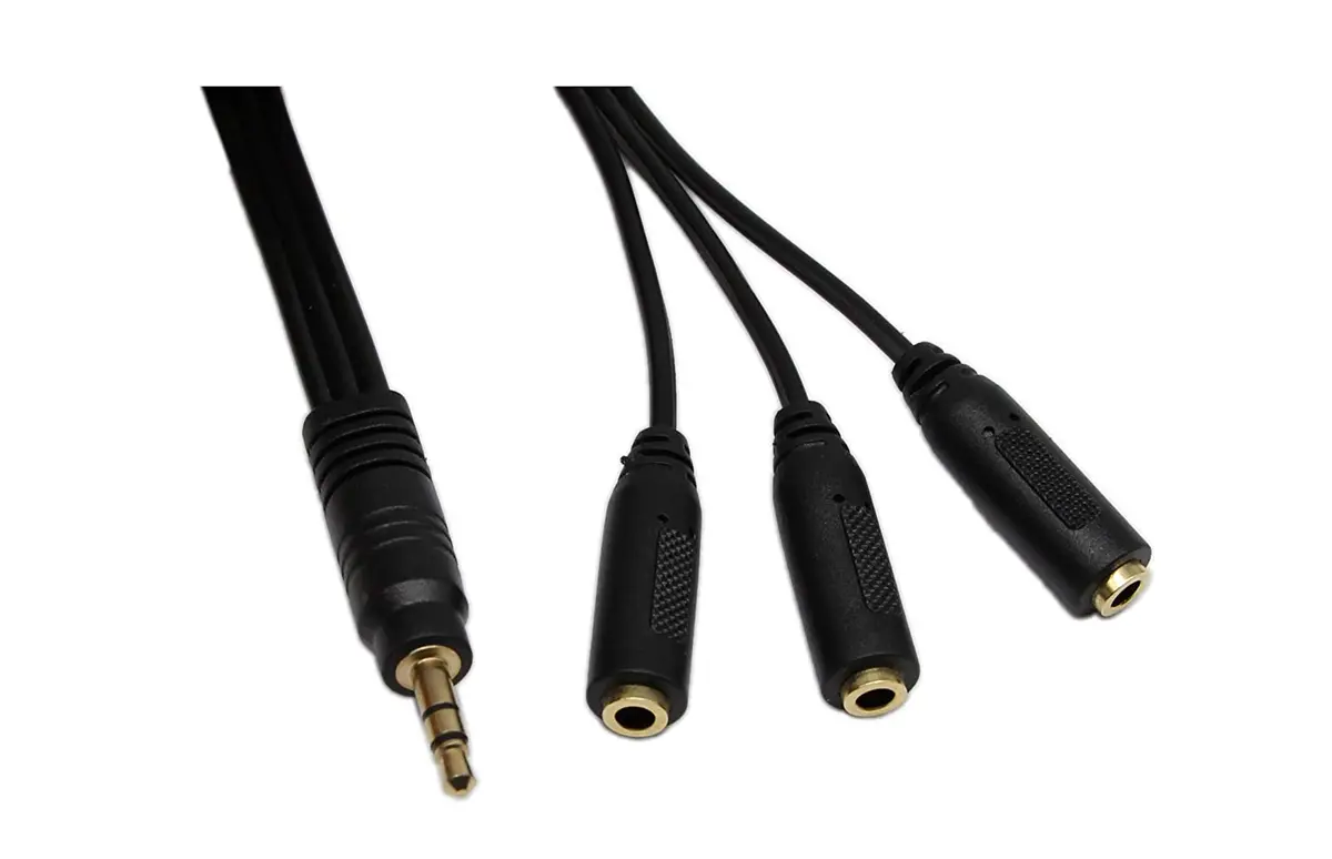 Qaoquda 3.5mm Stereo Audio Splitter Cable 1FT Gold Plated | 3-Output AUX Splitter for Headphones & Devices - view 4