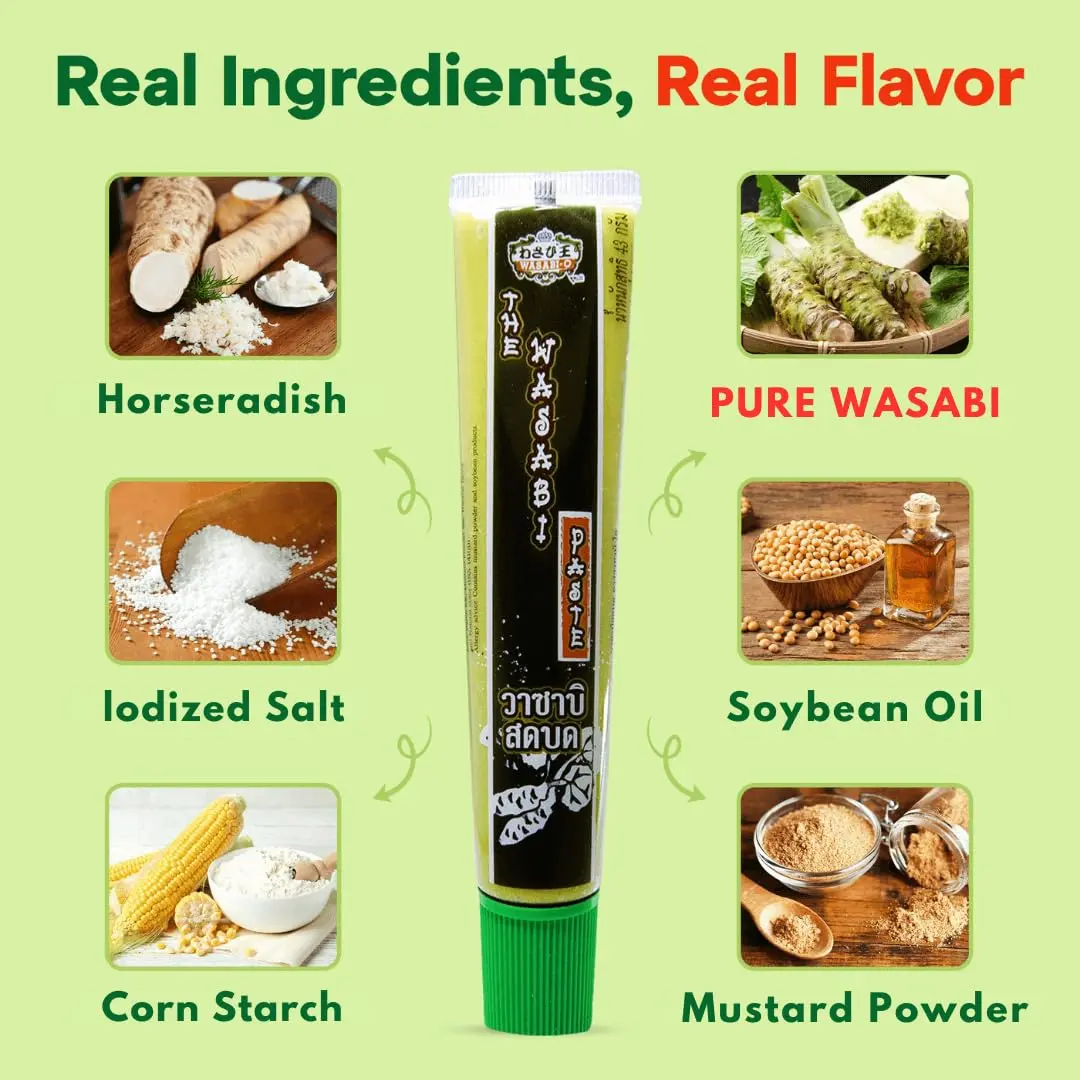 WASABI-O Real Wasabi Paste, Mild Heat | Authentic Japanese Wasabi Root, Squeeze Tube - view 2