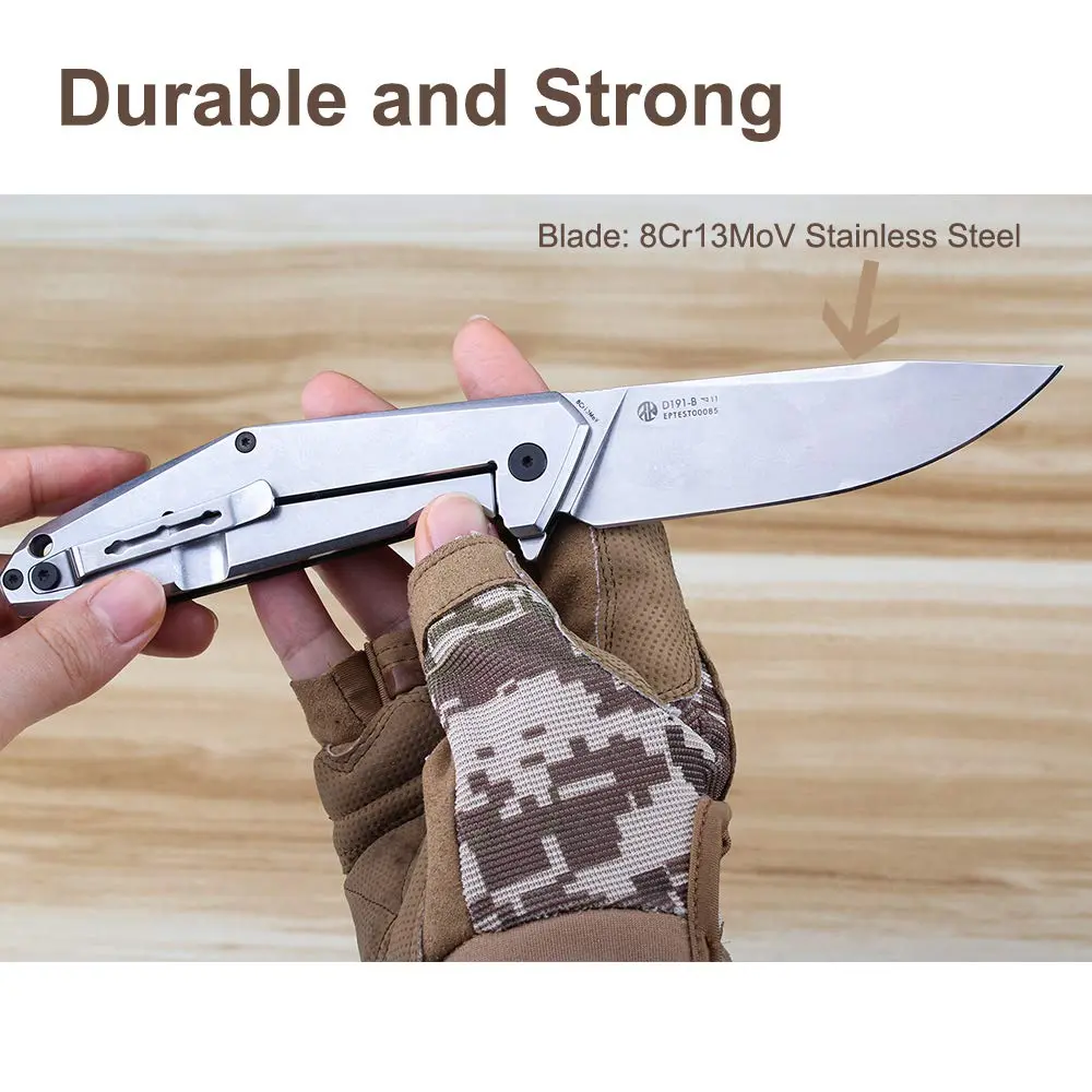 Ruike Folding Pocket Knife,Frame Lock,8Cr13mov Steel,8.62in | Tactical Camping EDC Tool for Men & Dad - view 7