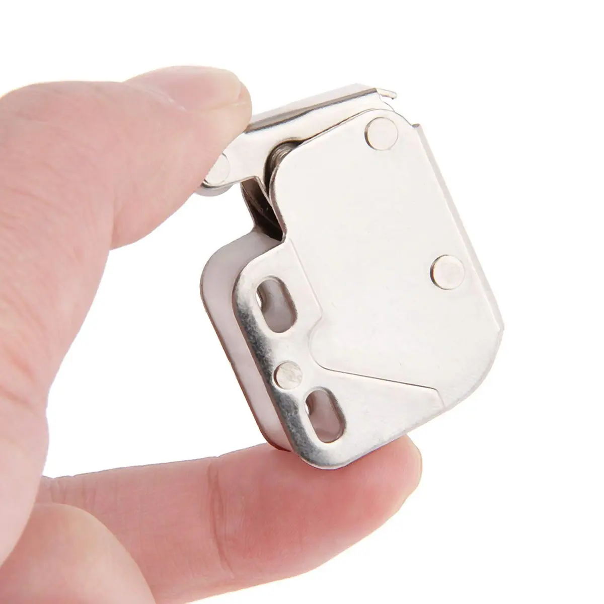 Auto-plaza Spring Loaded Mini Tip Push Catch Lock Set for Cupboard Doors | Caravan & Home Use - view 2
