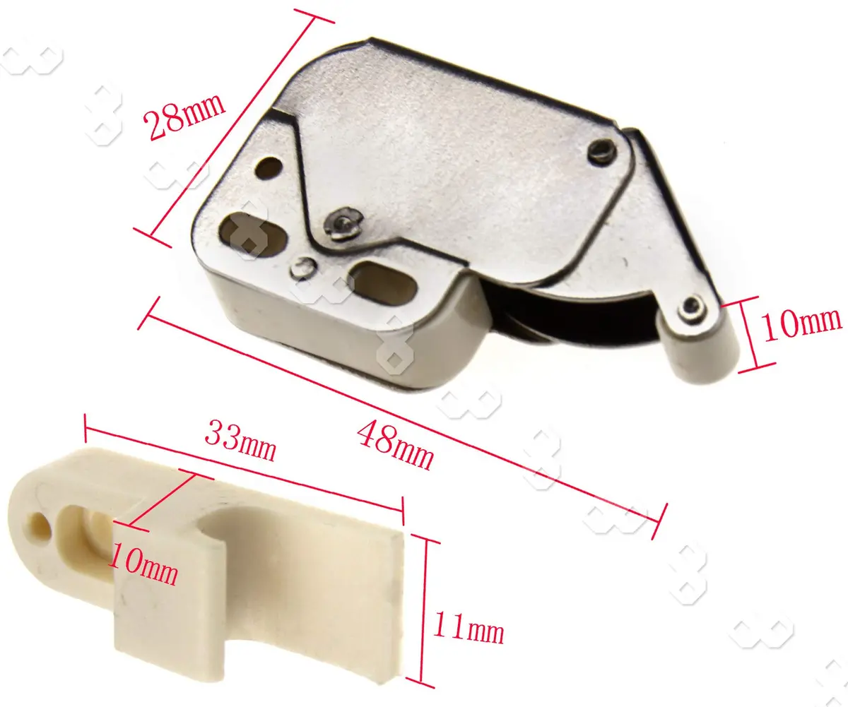 Auto-plaza Spring Loaded Mini Tip Push Catch Lock Set for Cupboard Doors | Caravan & Home Use - view 4