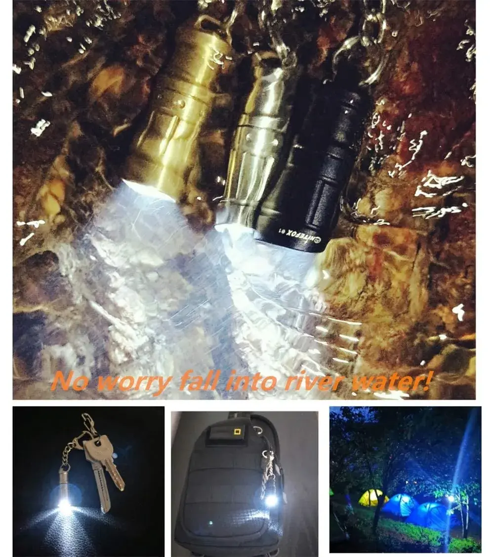 Nitefox e1 Keychain Flashlight 1.3 inch (3.3 cm) | Micro Tiny Light for Everyday Carry - view 6