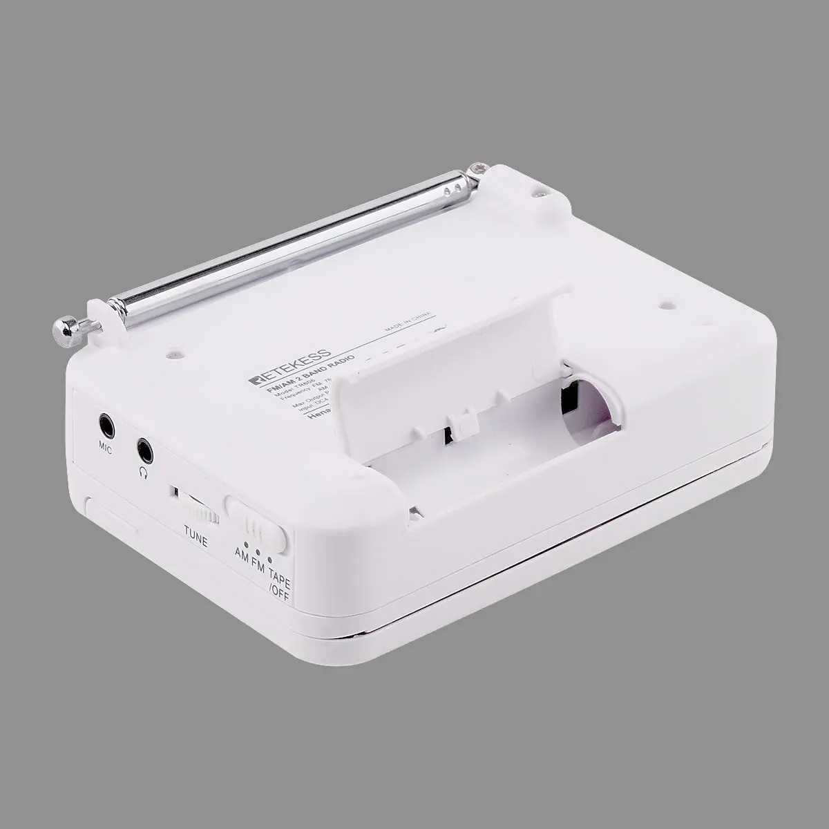 Retekess TR606 Cassette Player Recorder with AM/FM Radio & Built-in Microphone (White) | Portable Audio Player - view 5