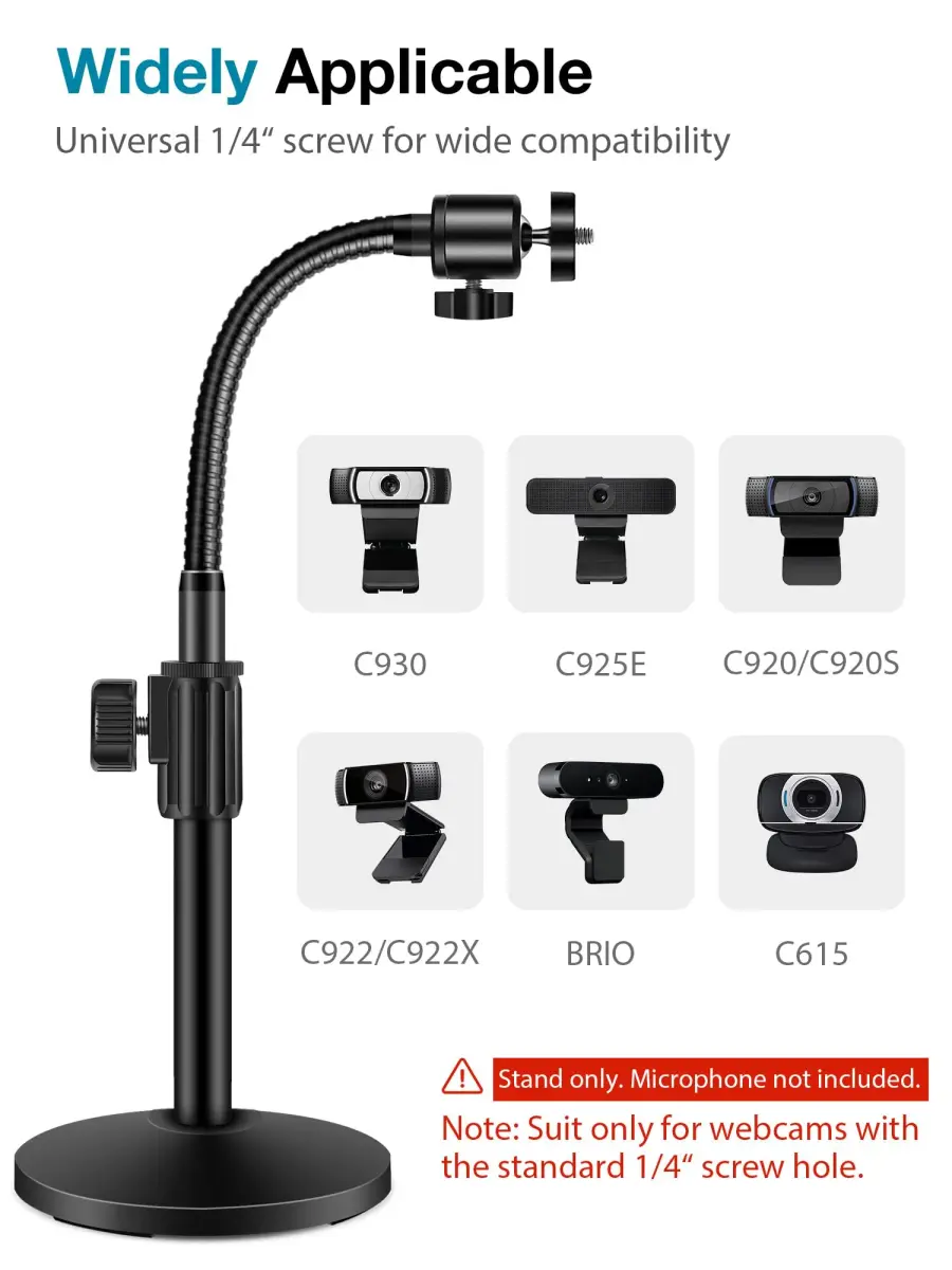 InnoGear Adjustable Webcam Stand with Weighted Base & Gooseneck | 20.9 inch Height (53 cm) - view 2