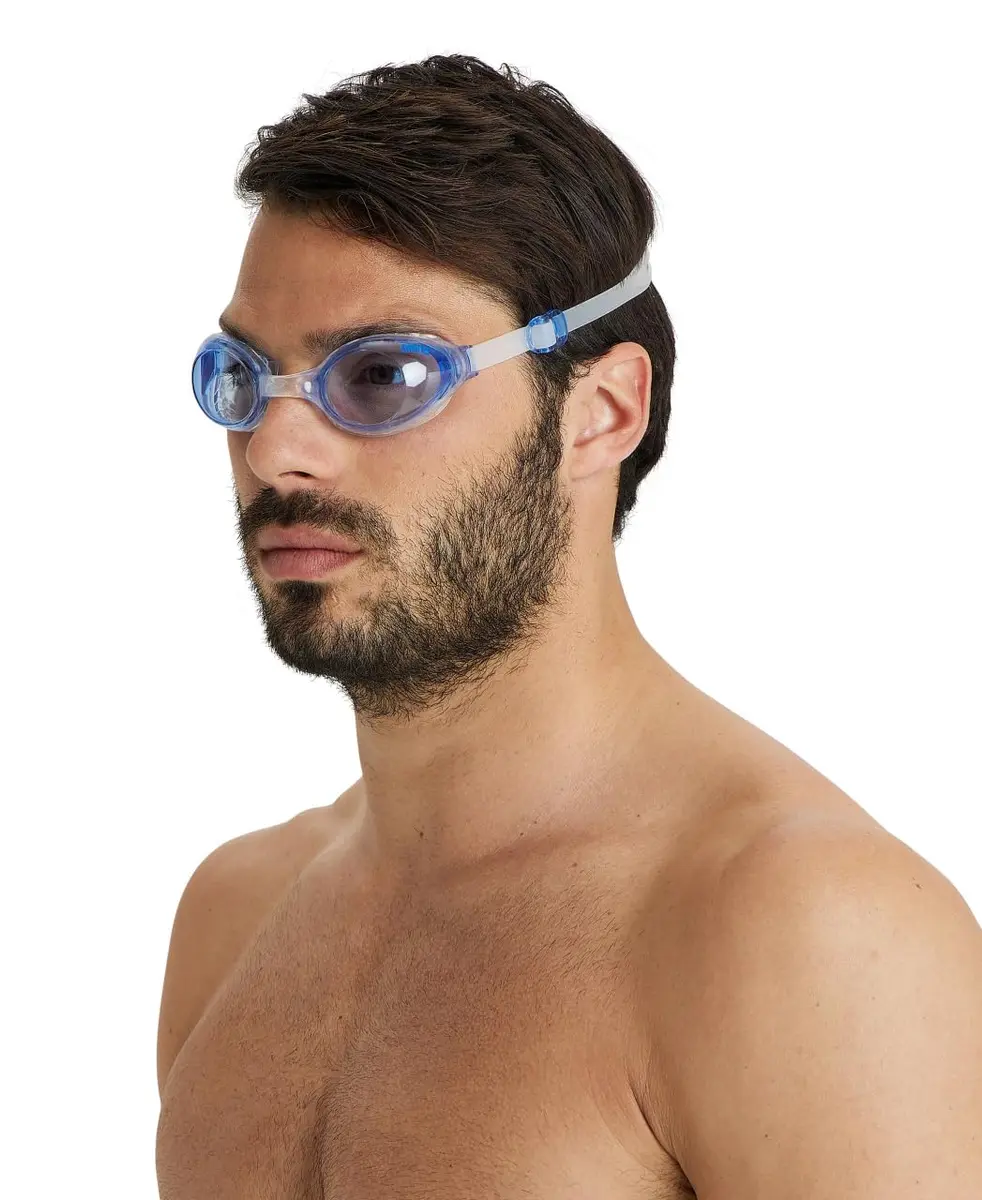 ARENA Unisex Adult Air-Soft Anti-Fog Swim Goggles for Men and Women | Superior Comfort & Air Seals Technology, Blue/Clear - view 5