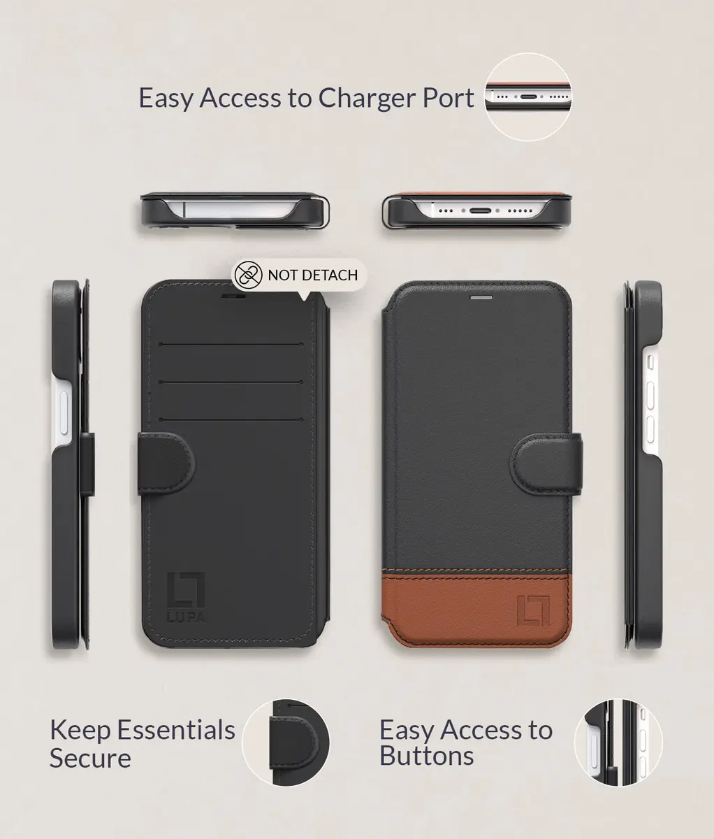 LUPA Legacy Wallet Case for iPhone 11 | Slim Durable Faux Leather Card Holder (6.1 Inch) - view 5