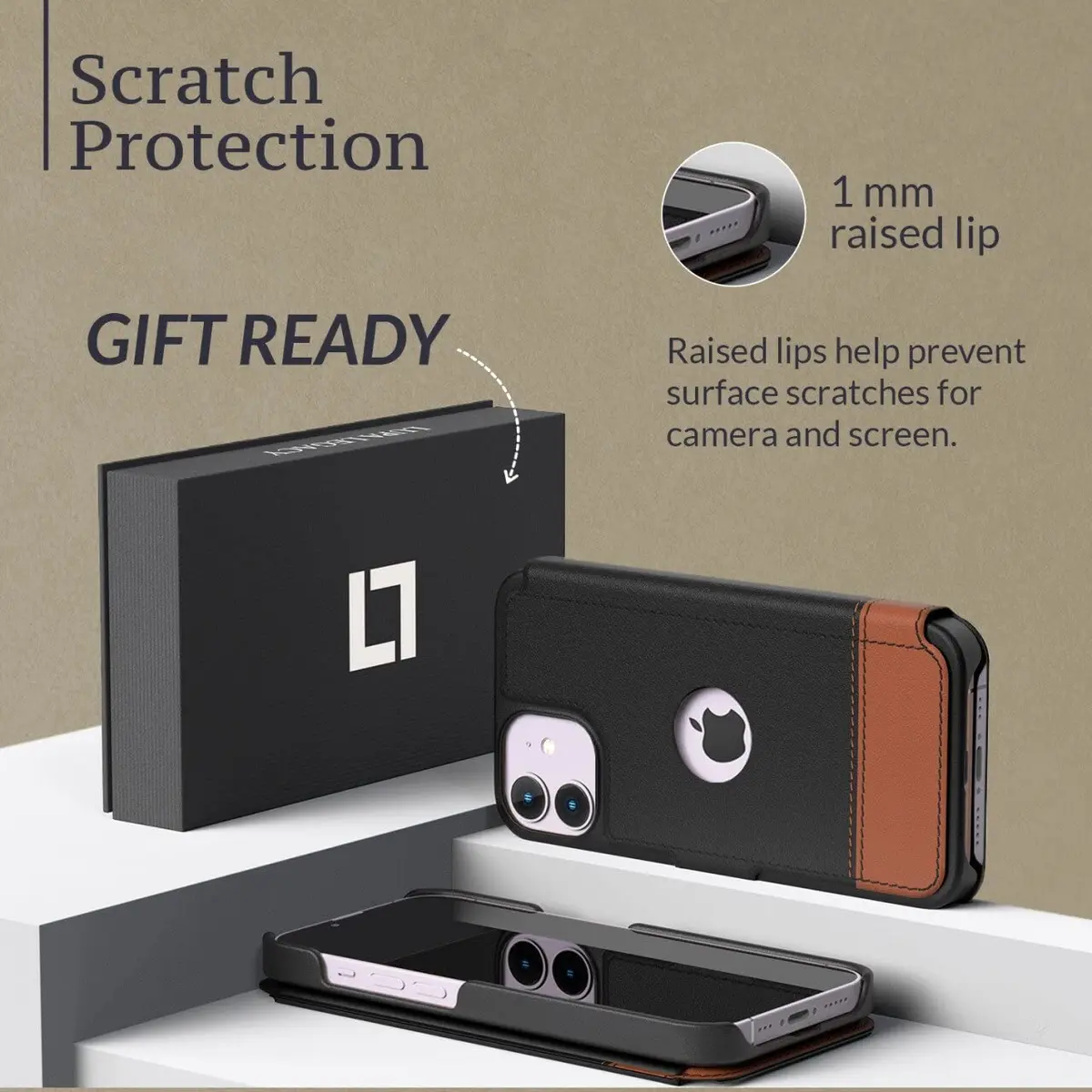 LUPA Legacy Wallet Case for iPhone 11 | Slim Durable Faux Leather Card Holder (6.1 Inch) - view 4