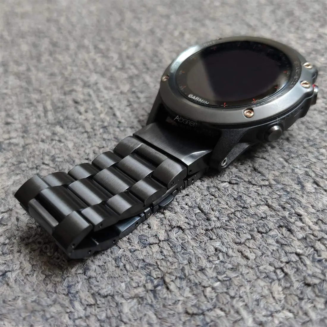 Abanen Stainless Steel Watch Band for Garmin Fenix 8/Tactix 8 51mm, Quick Fit 26mm Metal Wrist Strap | Black, Adjustable - view 6