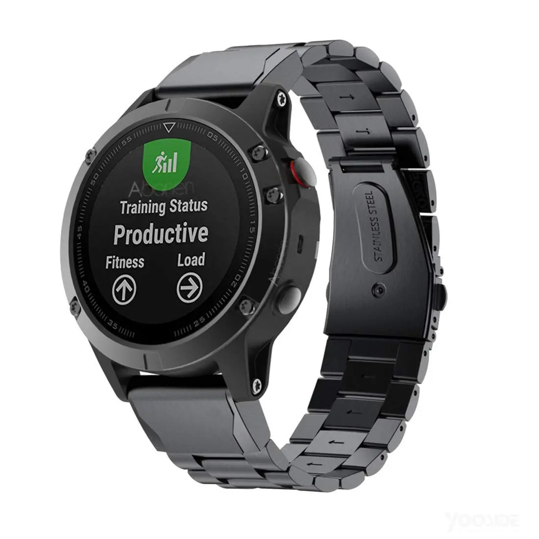 Abanen Stainless Steel Watch Band for Garmin Fenix 8/Tactix 8 51mm, Quick Fit 26mm Metal Wrist Strap | Black, Adjustable - view 8