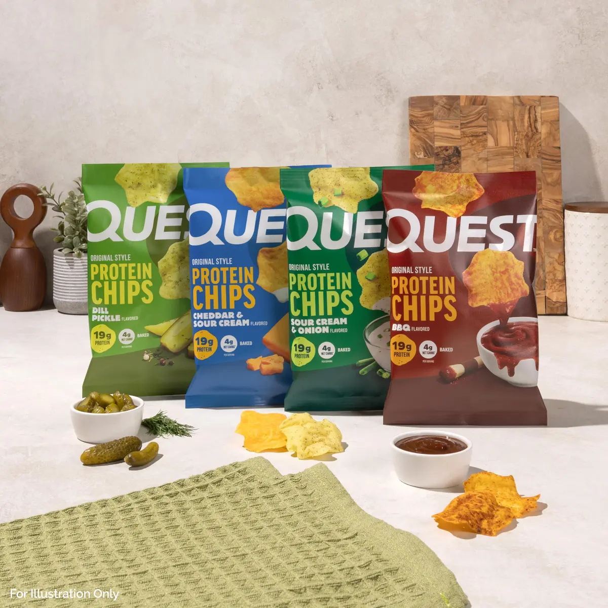 Quest Sour Cream & Onion Protein Chips 1.1oz (32g) Bags | 19g Protein, 4g Net Carbs, Gluten-Free - view 5