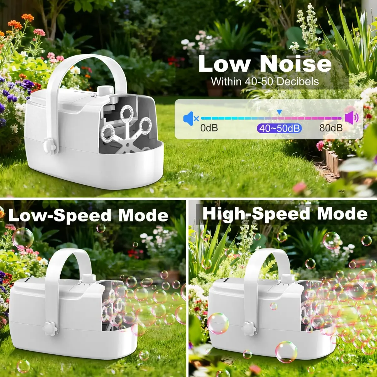 Zerhunt Automatic Bubble Machine 18000+ Bubbles/Min | CPC Certified, Plugin or Battery Operated - view 2