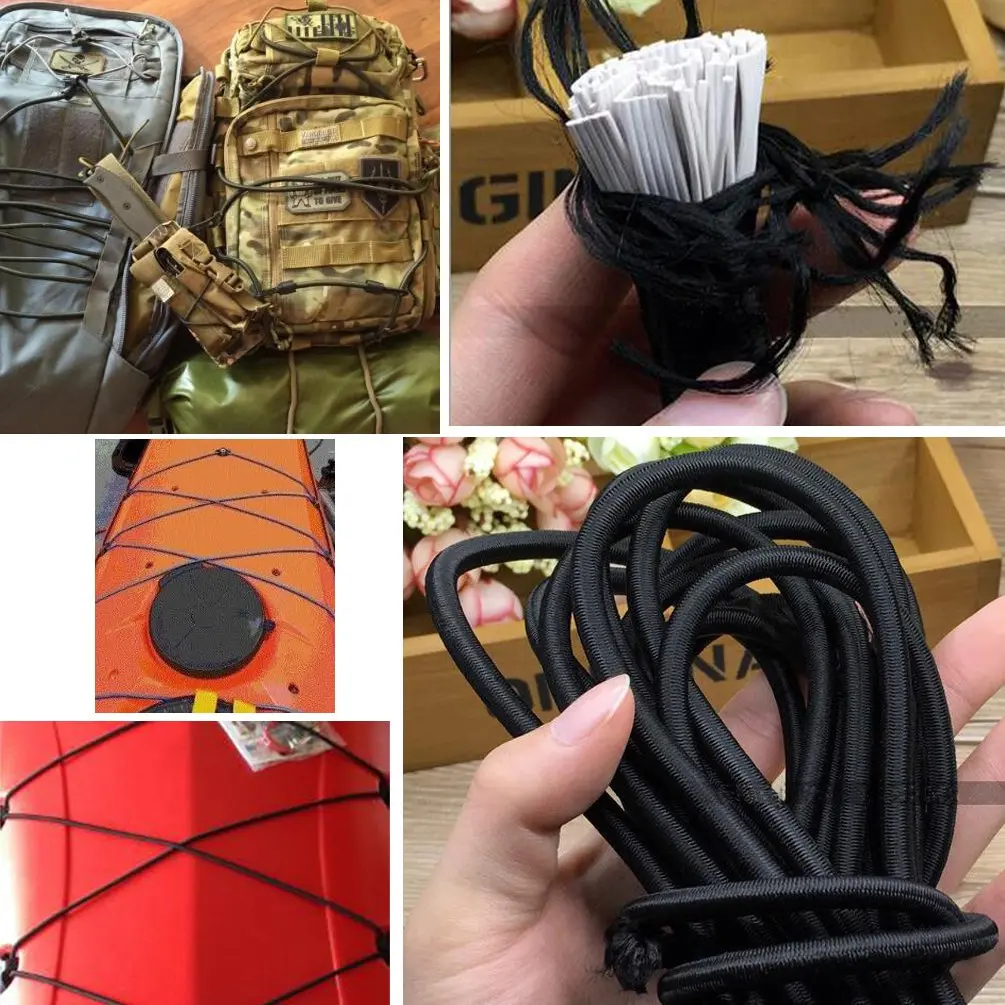 Huouo 1/8" x 10' Bungee Shock Cord | UV-Resistant Elastic Nylon Rope for Kayak & Tie-Downs - view 2