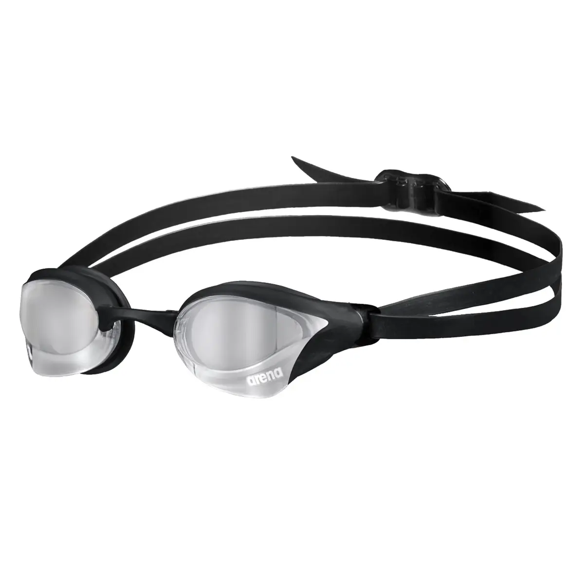 ARENA Unisex Cobra Core Swipe Racing Swim Goggles Pro Competitive Swimmers Adult Men Women Anti-Fog Coating Polycarbonate Hard Mirrored Lens, Silver/Black - main product image