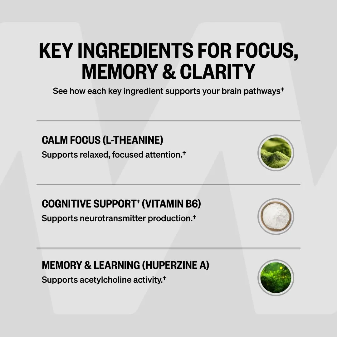 ONNIT Alpha Brain Nootropic Brain Supplement for Focus & Memory, 90 Count | Caffeine-Free Brain Booster for Men & Women - view 6