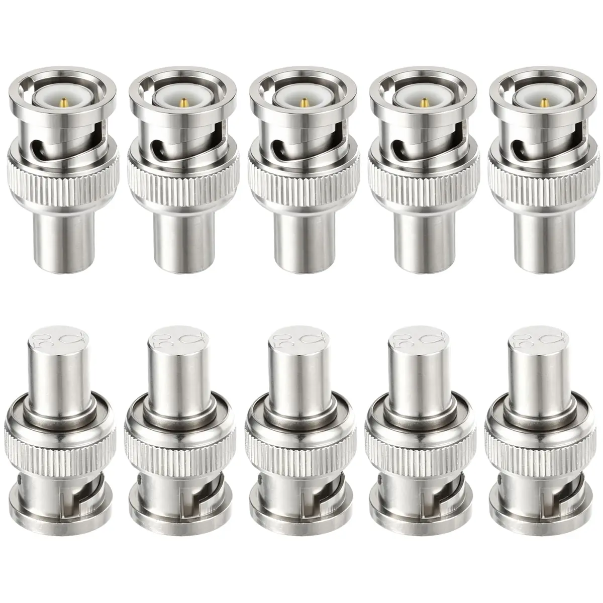 RFAdapter BNC Terminator 10 Pack 50 Ohm Male Cap | Protects VNAs & Signal Analyzers - main product image