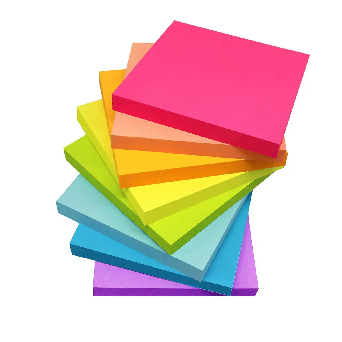 Vanpad 3x3 Inch Sticky Notes 8 Pads | Bright Colors, Super Sticky Adhesive - main product image
