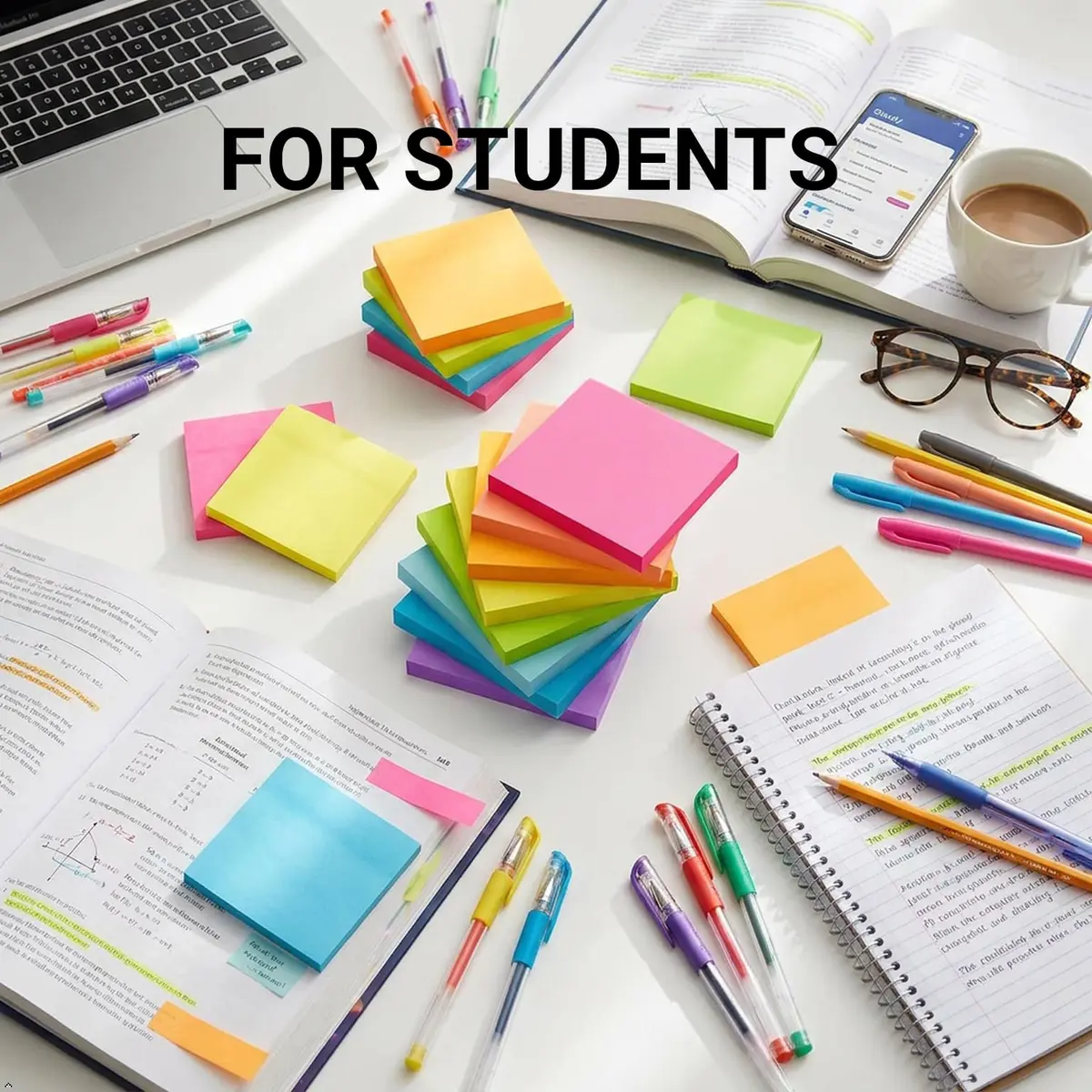 Vanpad 3x3 Inch Sticky Notes 8 Pads | Bright Colors, Super Sticky Adhesive - view 7