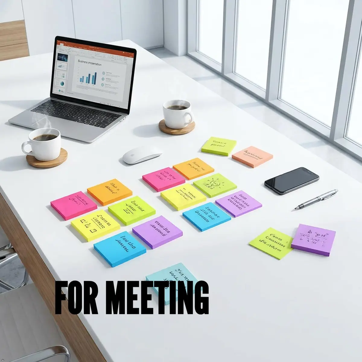 Vanpad 3x3 Inch Sticky Notes 8 Pads | Bright Colors, Super Sticky Adhesive - view 8