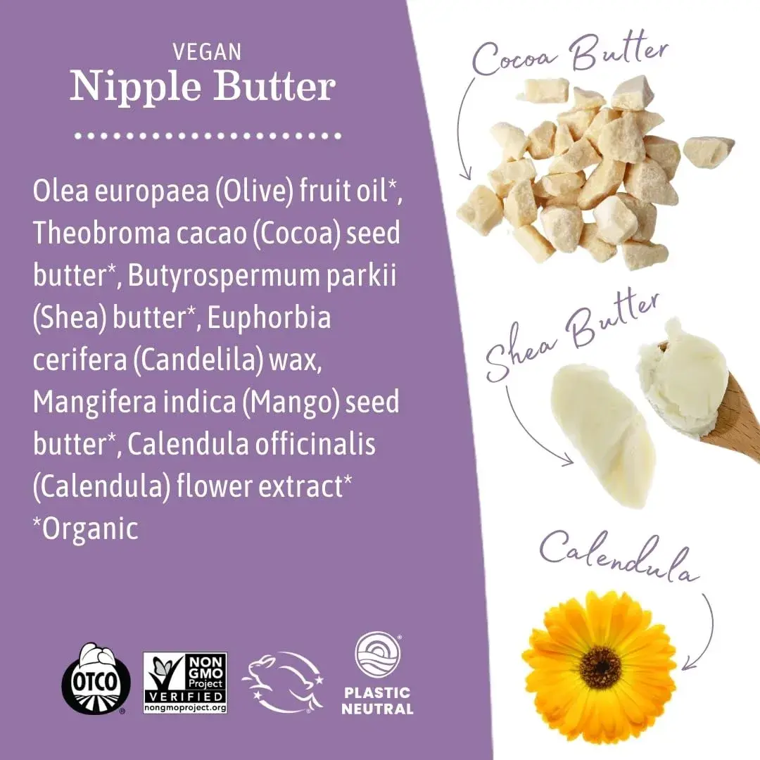 Earth Mama Vegan Nipple Butter | Cruelty-Free Breastfeeding Cream for Nursing Mamas | NO Lanolin, 118ml (4 Fl Oz) - view 5