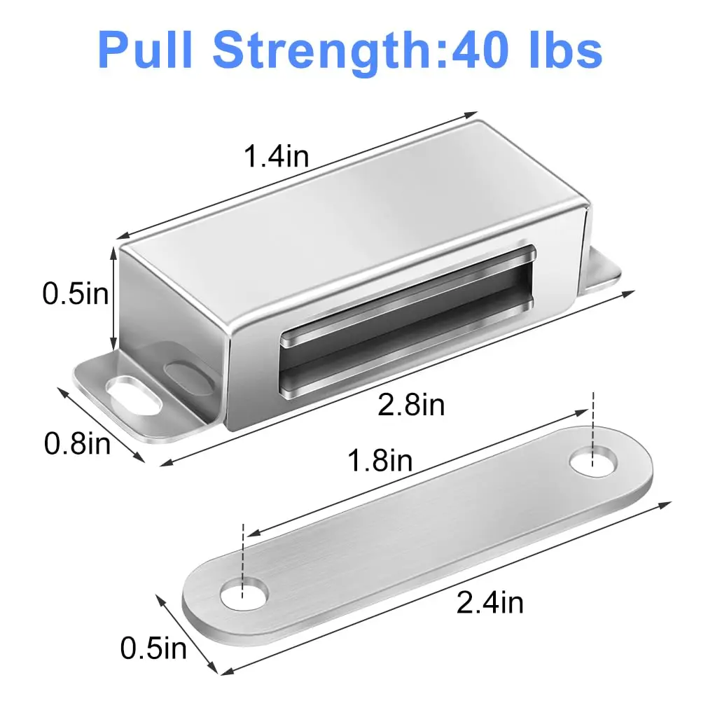 Onarway Magnetic Cabinet Magnets 40 lbs | Heavy Duty Stainless Steel Holders for Doors & Drawers - view 5